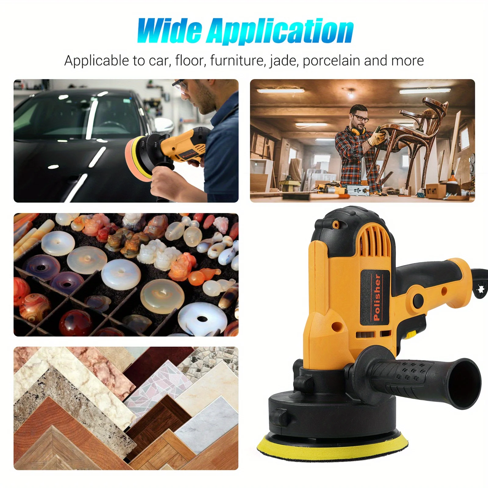 Car Polisher 5 Inch Electric Car Polisher Kit 700W Auto Buffer 600 3700RPM Variable Polishing Machine
