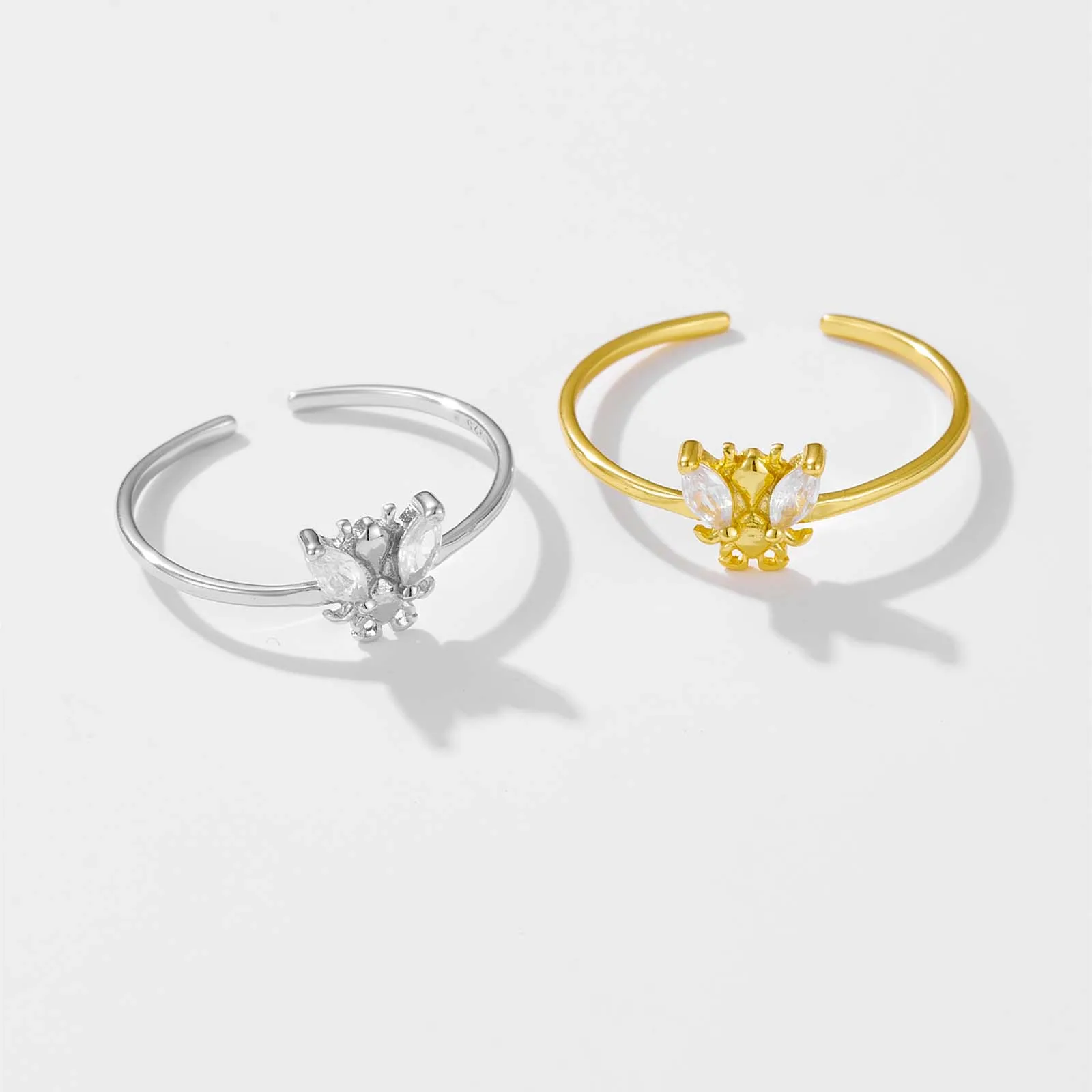 Silver Pendant Jewelry 925 Sterling Silver Winter Bee Collection Gems Tiny Piercing Drop Animal Pendant Jewelry Climber Clips Women Jewels