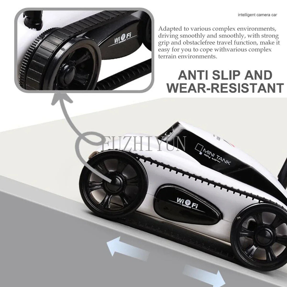 Remote Control Tank Car, App Controlled Wireless Spy Tank Transmission HD Camera Vision Toys Explore Move Motion Gifts