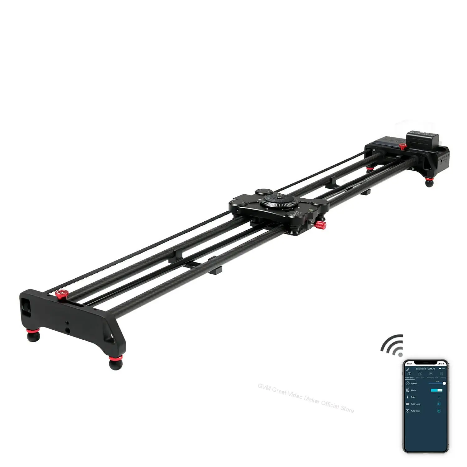 GVM Slider-80 80CM SLIDER-120 120CM Professional Carbon Fiber Motorized Camera Slider Silence for DSLR Camera Smartphone Video
