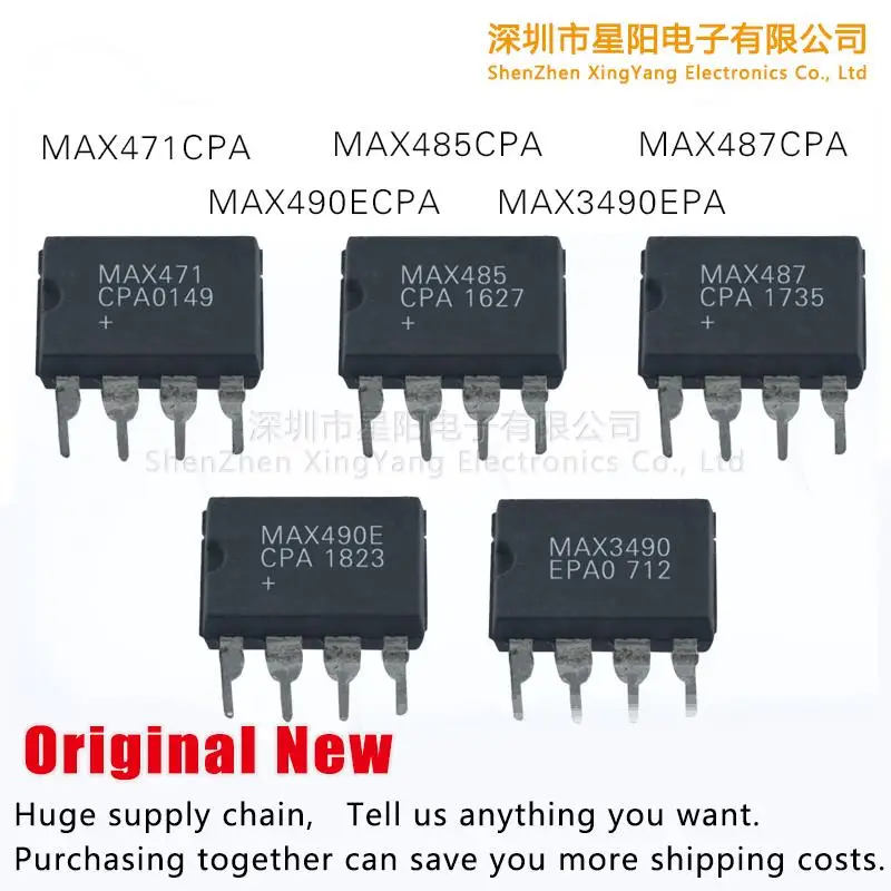 

Новый оригинальный MAX3490EPA MAX490ECPA MAX485CPA MAX487CPA MAX471CPA