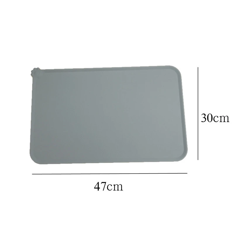 Pet Food Mat Waterproof Pet Mat for Dog Cat Solid Color Silicone Pet Food Pad Bowl Drinking Mat Dog Feeding Placemat Easy Washing