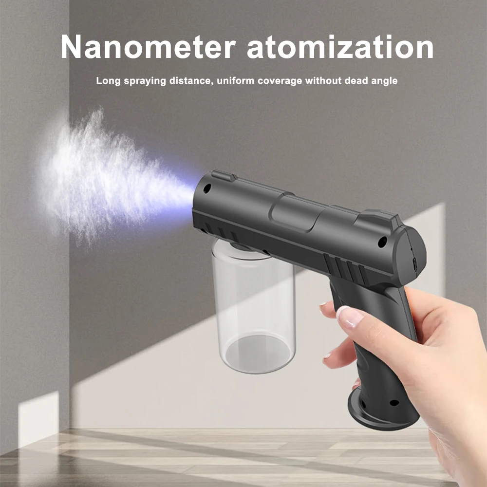 Wireless Electric Sanitizer Sprayer 280ML USB Nano Blue Light Steam Sprayer Home Garden Disinfection Watering Atomizer Tool plant watering device