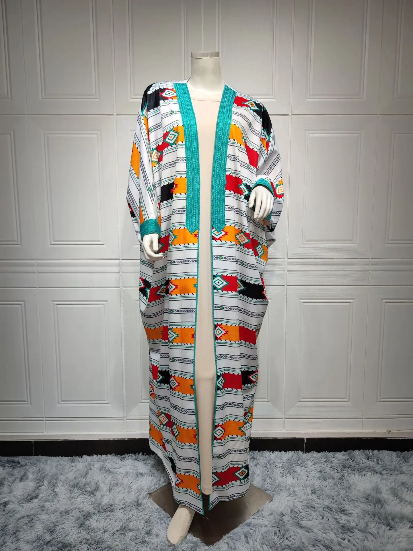 2023 Evening Dress Prayer Muslim Abaya Women's Dress Turkish Indian Abaya Arab Vest Coat Two-piece Party Dress