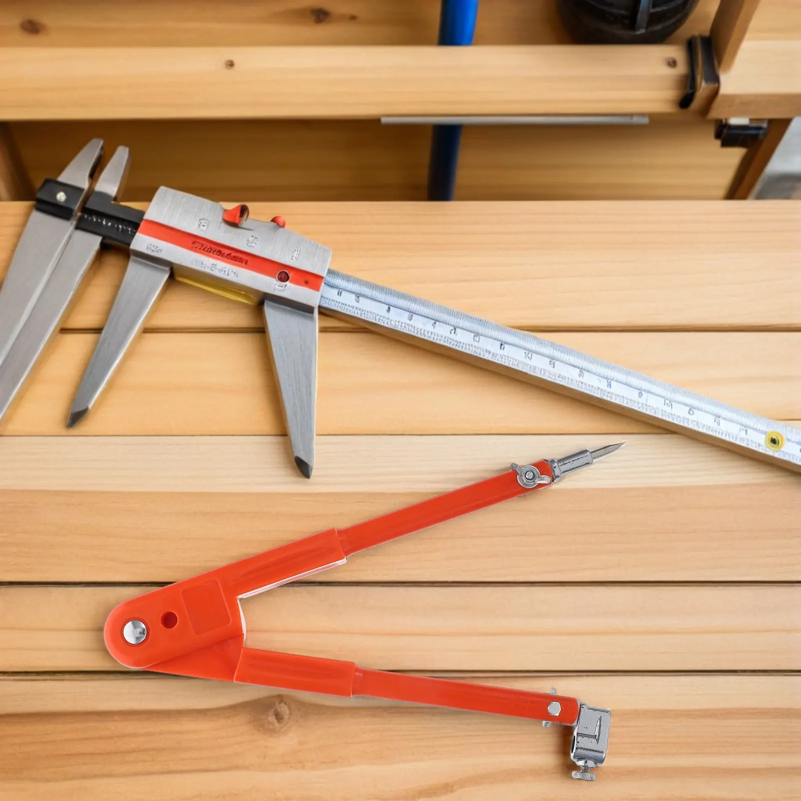 전문가용 헤비듀티 금속 목공용 컴퍼스 대형 원형 스크라이빙 도구 정밀 연필 홀더 윙 디바이더 (목공용)