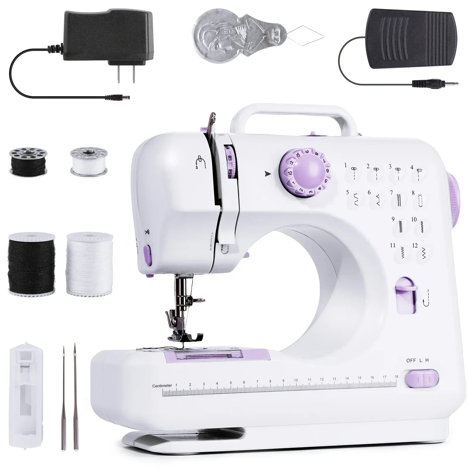 2025 New- Electric Sewing Machine Pro With 12 Stitches Patterns,  Multifunctional Home Sewing Machine Parents sewing 5