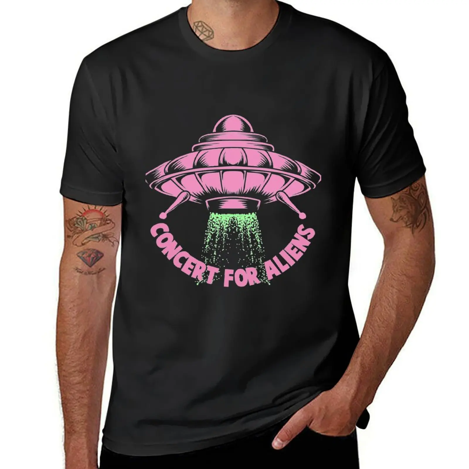 

Concert For Aliens T-Shirt sports fans summer top plain quick-drying black t-shirts for men