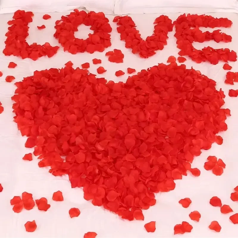 Artificial Plants Artificial Flower Artificial Flowers Artificial Rose Petals 5000/100Pcs Artificial Fake Rose Petals Colorful Simulation Silk Rose Petal for Valentines Day Wedding Party Romantic Decoration