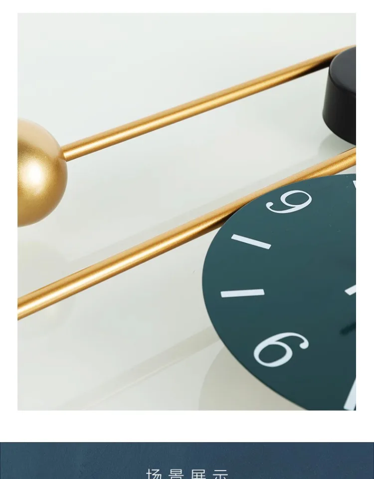 Description Picture 5 of itemSilent Hanging Wall Clock Classic Chic Pendulum Design Wall Clock Modern Art Pendule Horloge Murale Home Decorating Items