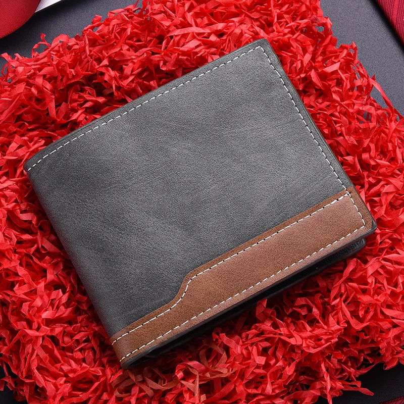Sleek Tri-Fold Men's Business Wallet with Multi-Card Slots and Portable Design