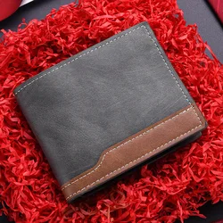 Sleek Tri - Fold Men's Business Wallet with Multi - Card Slots and Portable Design (Black)