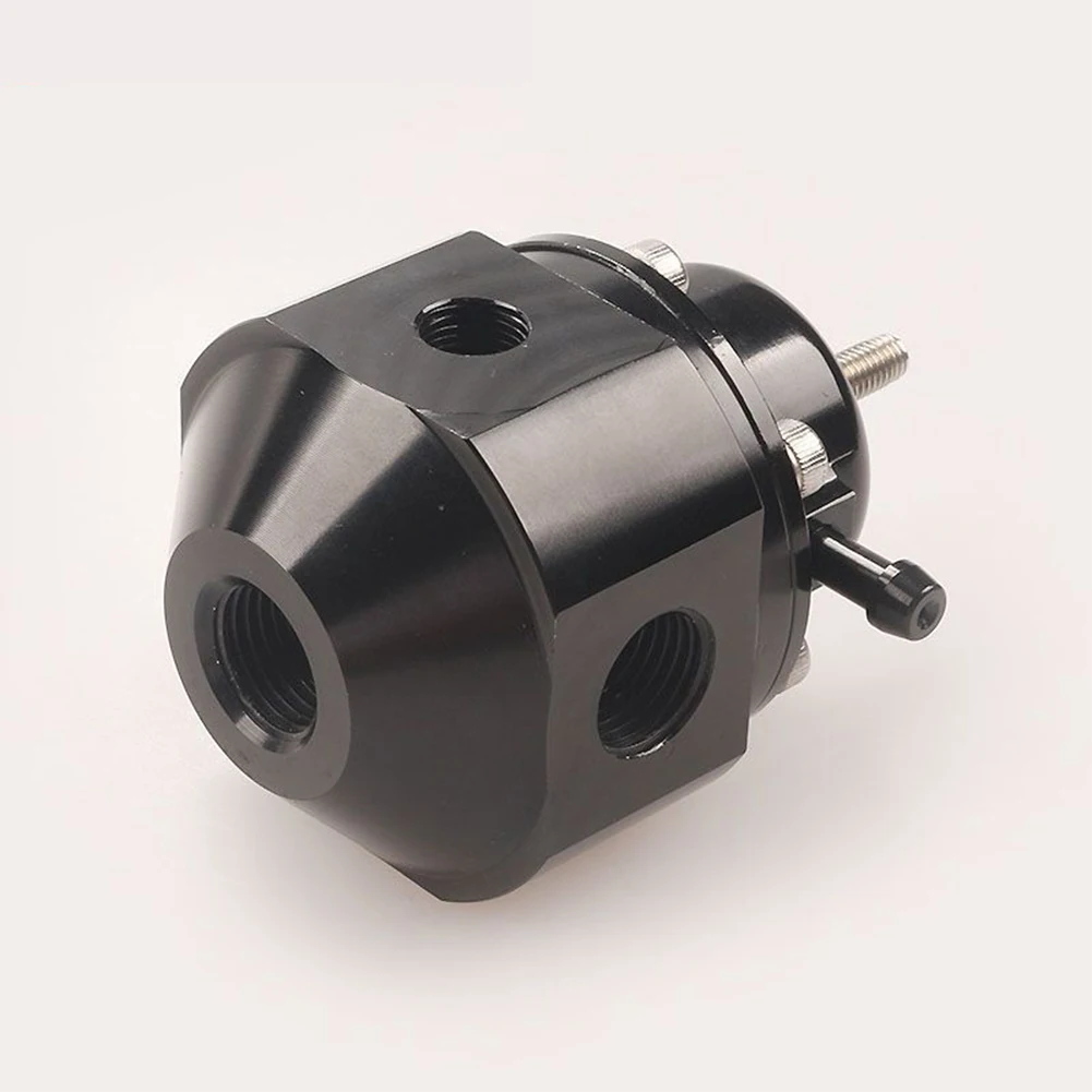 Automobile Fuel Pressure Regulator Fuel Pressure Regulator Valve FPR 25-302BK Universal Adjustable Aluminum Alloy Black
