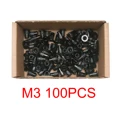 M3 100PCS black zinc