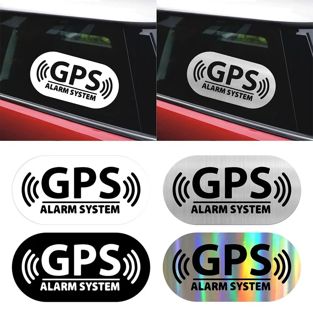 16*8cm GPS Tracking Alarm Sticker Tool Waterproof Multicolor Alarm System Decal Car Vehicle Supplies Reflective Warning Sticker