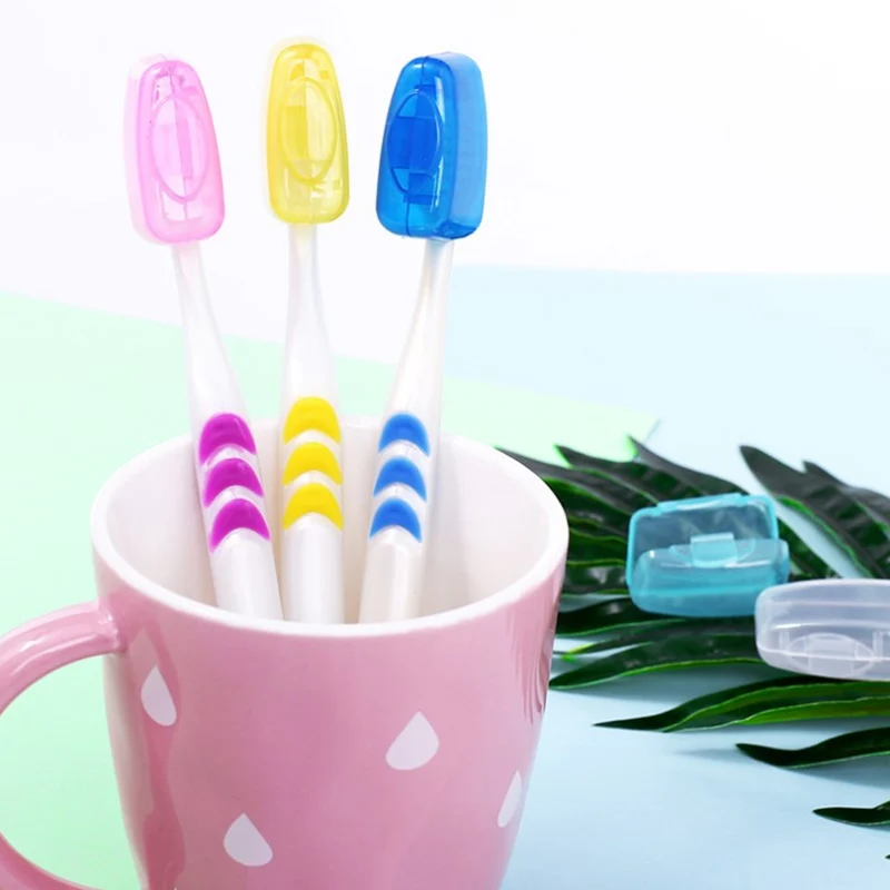 5Pcs/Lot Portable Toothbrush Head Cover Case For Travel Hiking Camping Brush Cap Case Toothbrush Box Support Bathroom Accessory