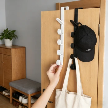 Behind the Door Coat Hook Hanger behind the Door Cabinet Wardrobe Dormitory Door Hook Storage Rack