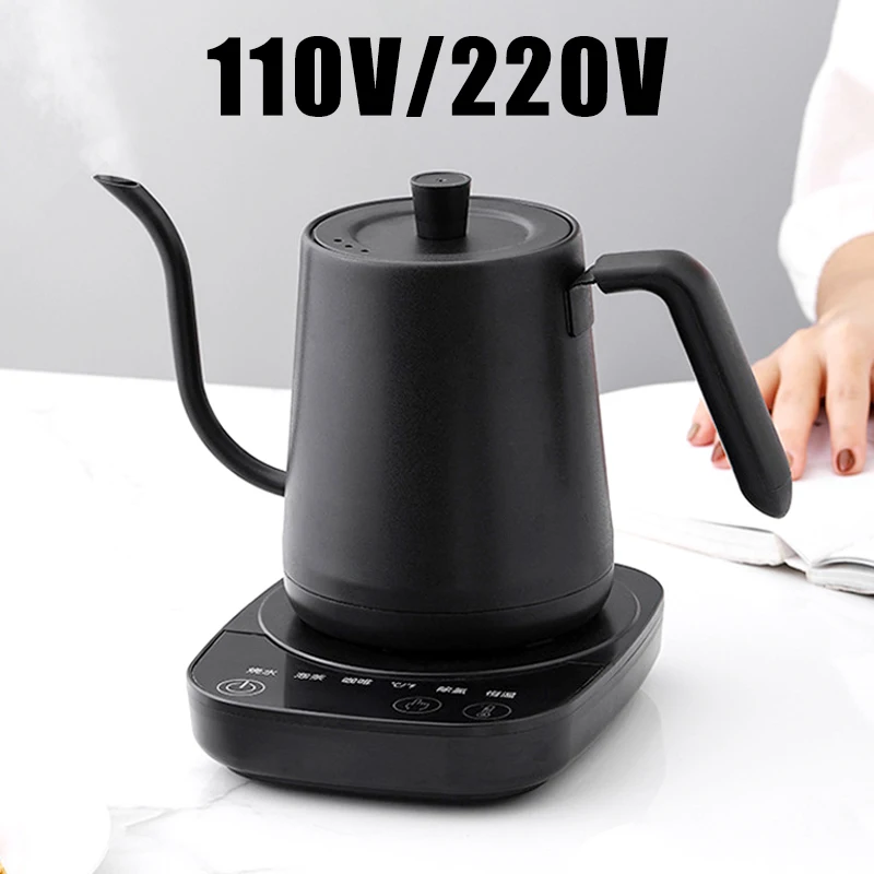 220V 110V 1000ml Electric Water Kettle Pour over Coffee Pot Slim Gooseneck  Spout Teapot With Thermometer - AliExpress