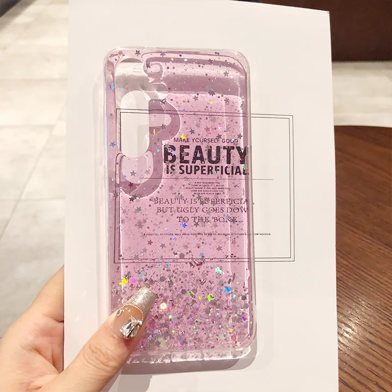 Sparkling Soft Epoxy Silicone Clear Phone Case Cover