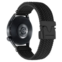 Sporty Nylon Watch Strap - Adjustable 20mm/22mm, Vibrant and Durable - 20mm (Black)