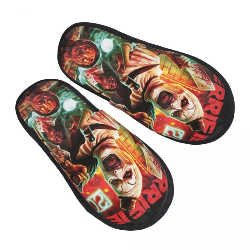 

Custom Horror Movie Terrifier Soft Memory Foam House Slippers Women Halloween Clown Comfy Warm Anti-skid Sole Slipper