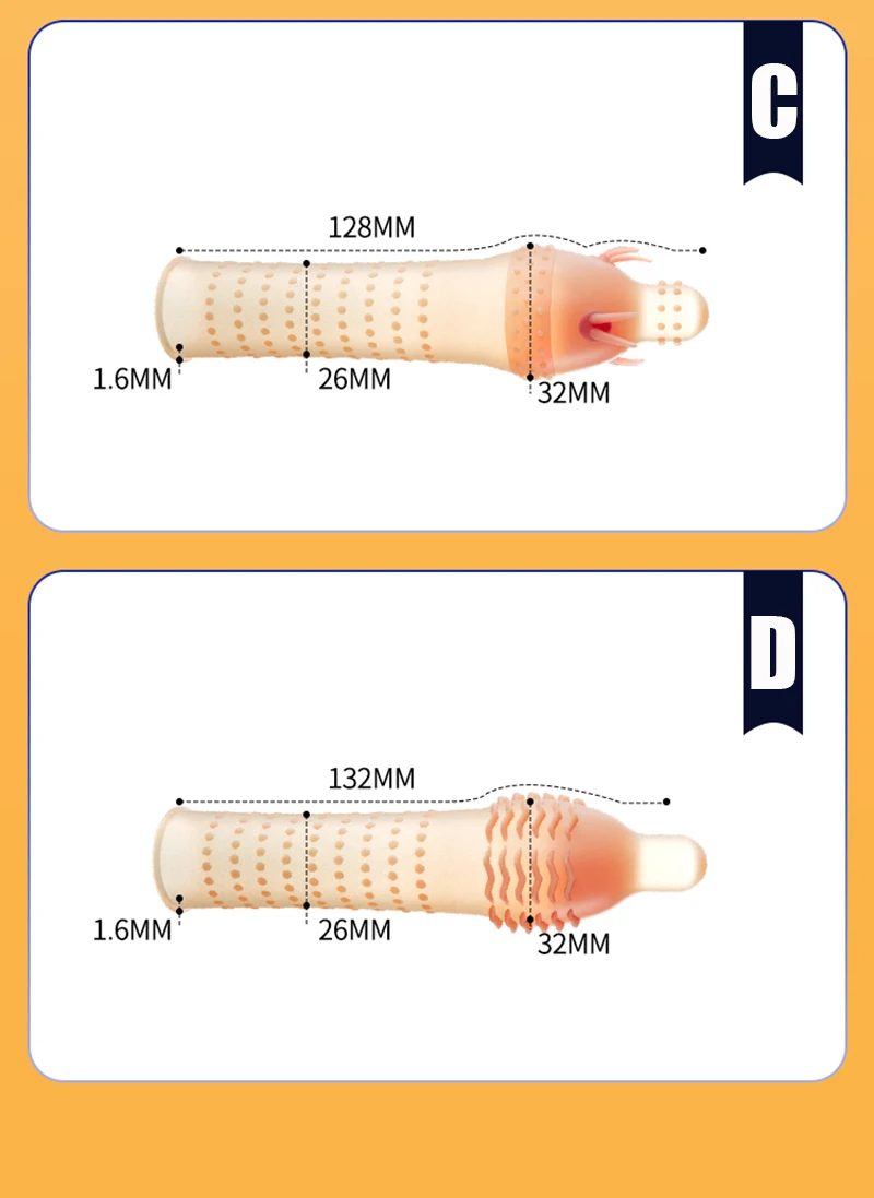 Penis Sleeve Reusable Condom For Delay And Enhanced Performance_voghion.com