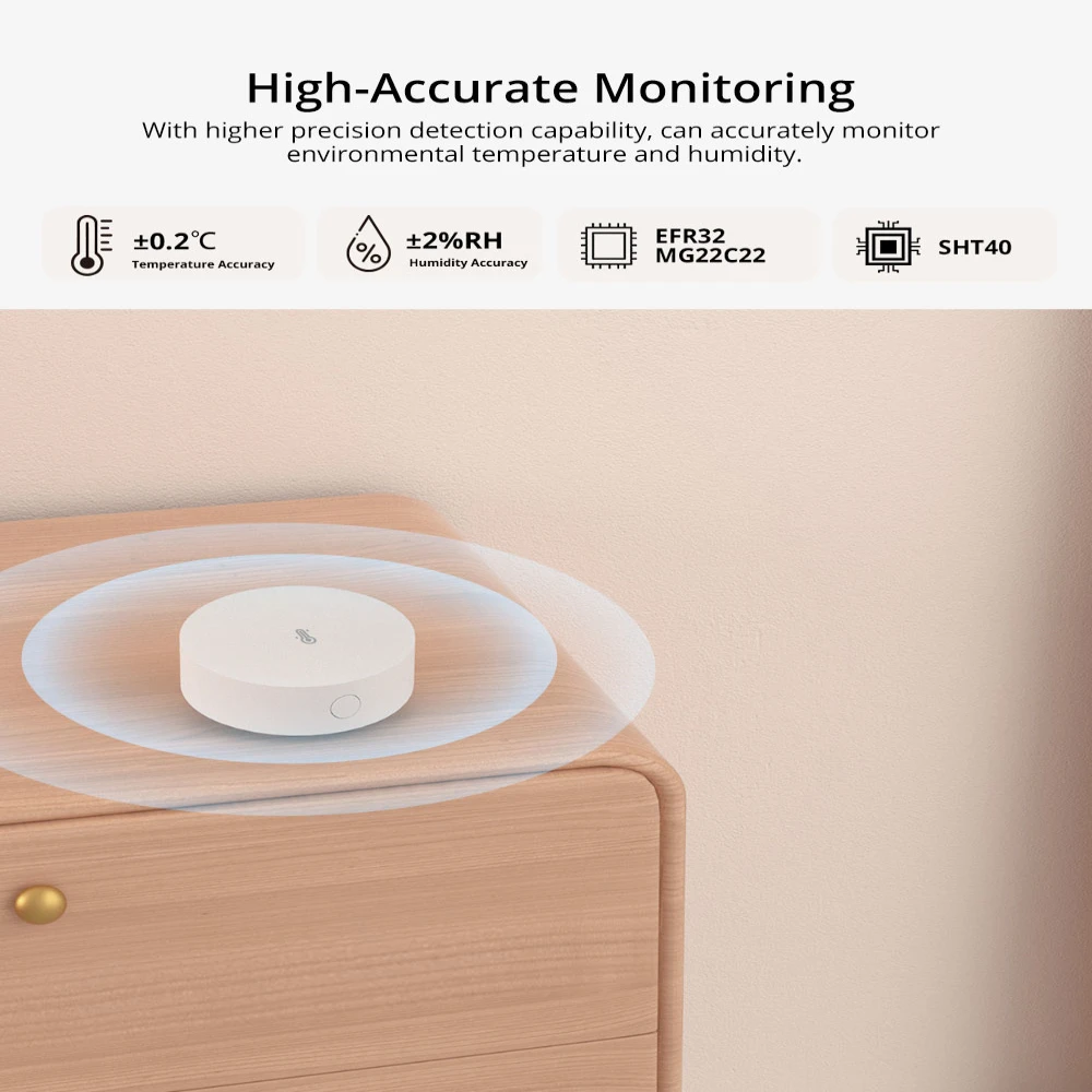 SONOFF SNZB 02P eWeLink Smart Home Gadgets ZigBee Temperature Sensor Humidity Detector Thermometer Alexa Google Assistant Yandex temperature sensor