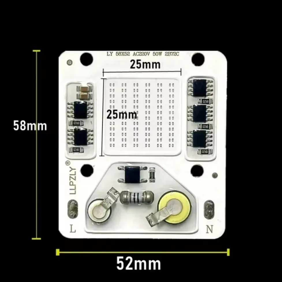 1/2/4/6/8/10pcs AC220V 50W COB LED 칩 램프 스마트 IC 광원 DIY 투광 조명 스포트라이트 야외 조명용 드라이버 필요 없음