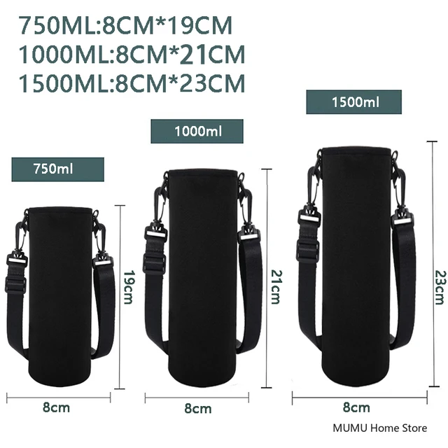 750ML/1000ML/1500ML Sports Water Bottle Case Insulated Bag Neoprene Pouch Holder Sleeve Cover For Mug Bottle Cup Storage Holder 3