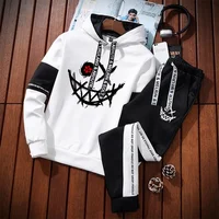 Hot Sales Mens Tracksuit Print Casual Sweatshirt Sportswear Daily Sports Jogging Mens Clothing Quality Single Piece Hoodie Pants