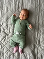 Baby Kleidung Set Rippen Strick – Bild 5