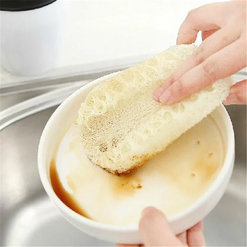 천연 수세미 주방 청소용 천 5팩, 행주 - 천연 셀룰로오스 각질 스펀지 - 주방 용품 청소용 천