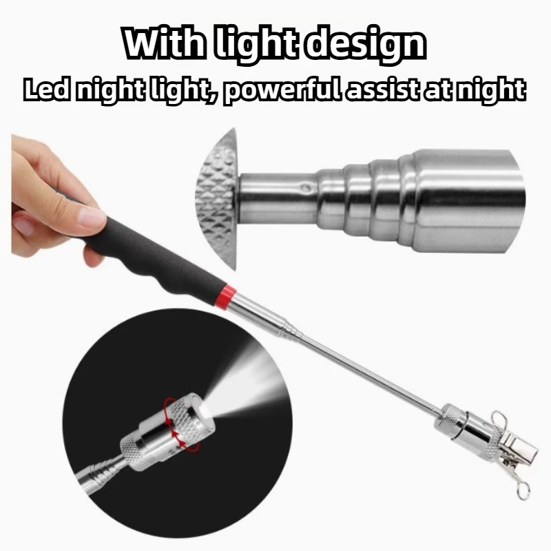 Extendable Magnetic Pickup Tool with LED Light | Retrieving Dropped Screws,Nuts,Bolts| Flexible Grabber for Tight Spaces & Hard