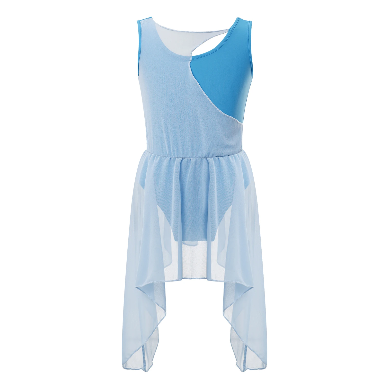 Kinder Mädchen Ballett Tanz Trikot mit Rock Lyrisches zeitgenössisches Kleid Künstlerische Gymnastik Eiskunstlauf Jersey Performance Kostüm – Detail 15