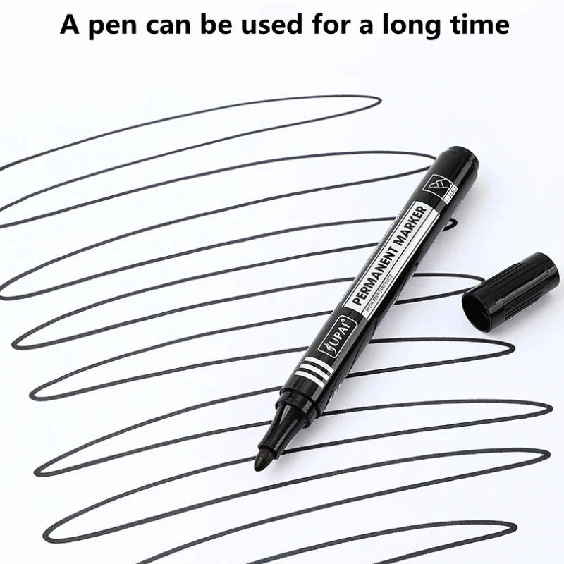 Permanent Marker Pen 3/10Pcs/Box Fine Point Waterproof bule Ink Thin Nib Crude Nib 1.5mm Fine Color Marker Pens