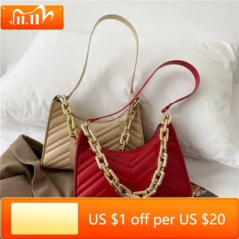 

2023 Hand-carried Women's Bag Bridal Bag Women's Fashion Korean Version Rhombus Armpit Bag Chain Handbag Shoulder Bag Satchel