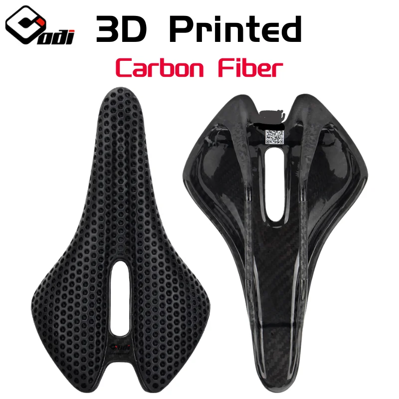 

ODI Road 3D Printed Cushion Mountain Bike Hollow Ultralight Racing Full Carbon Seat Package Riding Saddle Cushion Bicycle Parts