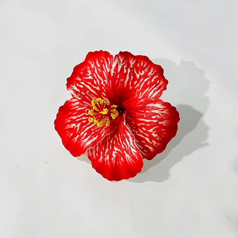 8 Fermagli Per Capelli A Fiore Hawaiano - Ibisco Tropicale, Accessori Per Spiaggia E Festa - 4