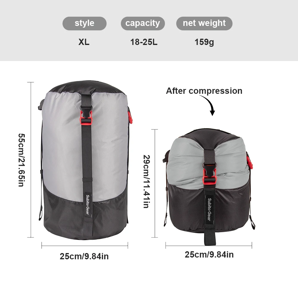 Sleeping Bag Storage Bag Compression Bag Outdoor Sleeping Bag Stuff Sack Waterproof Camping Sleeping Bag Compression Pack Large Capacity Space Saving for Camping Hiking