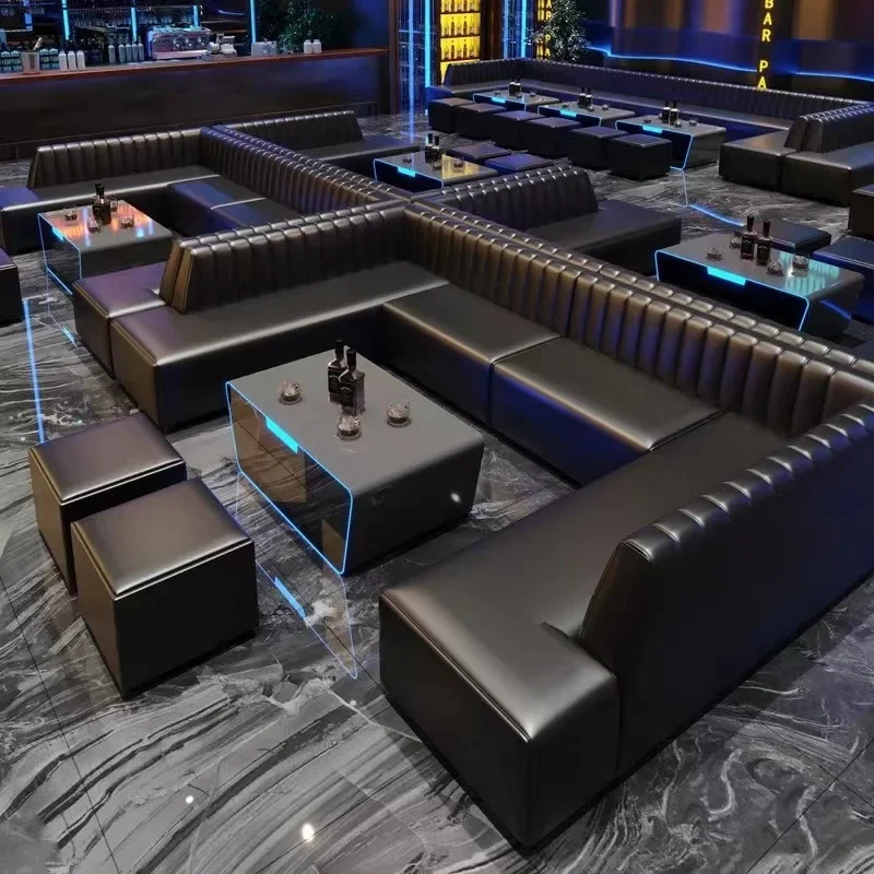 

DD9012-630 bar sofa, karaoke room, club box, bar, corner U-shaped L-shaped booth, illuminated coffee table