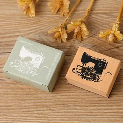 Creative Stationery Retro Literary Wooden Seal Stamp for Personalized DIY Projects (D)