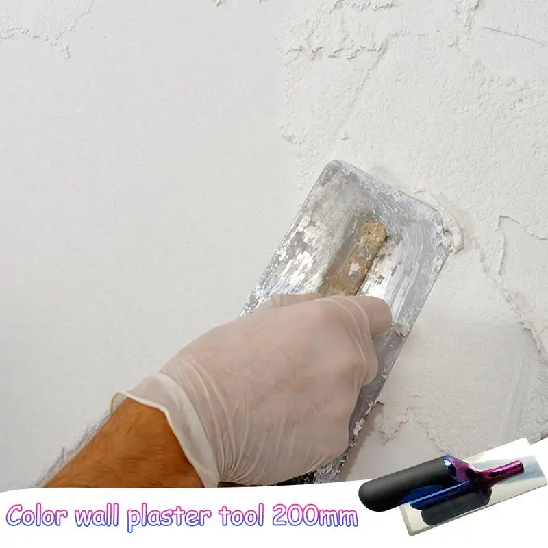 Stainless Steel Drywall Trowel Concrete Finishing Trowel With Colored Handle Durable Concrete Finishing Plaster