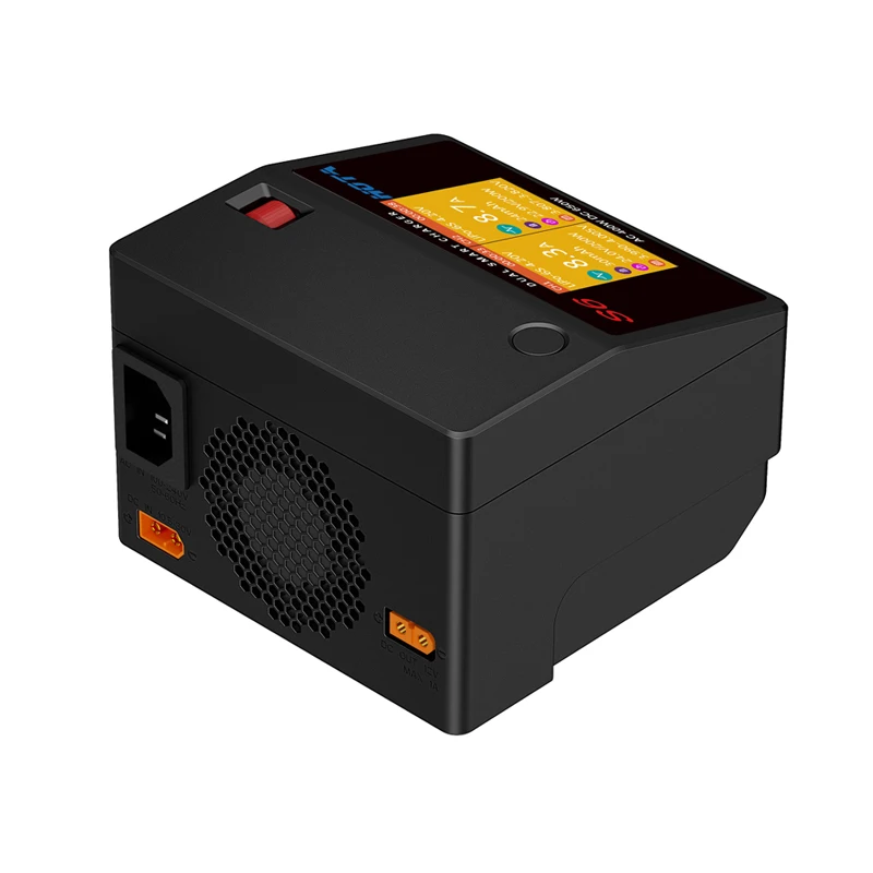 HOTA 듀얼 채널 스마트 초소형 충전기, Lipo LiHV LiFe LiIon NiZn NiCd NiMH 배터리용 ADP 포함, S6, AC400W, DC650W, 15A