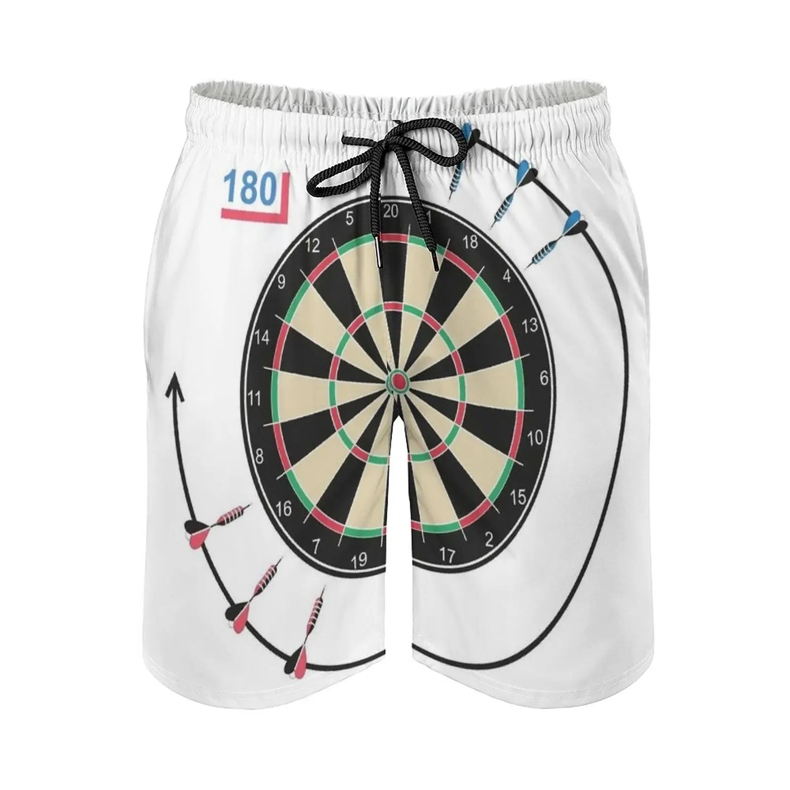 

Darts Board With Arrows Men'S Beach Shorts With Mesh Lining Surfing Pants Swim Trunks Darts Dart Arrow Game Darts Board 180