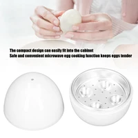 Egg Cooker Egg Boiler Hard Boiled Egg Cooker 4 Eggs Capacity Compact Design ABS Material Egg Shape Microwave Function Egg Boiler 2