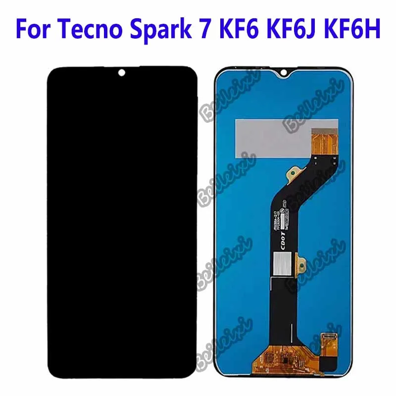 

For Tecno Spark 7 KF6 KF6J KF6H KF6i KF6k KF6m KF6n LCD Display Touch Screen Digitizer Assembly For Tecno Spark 7T KF6p