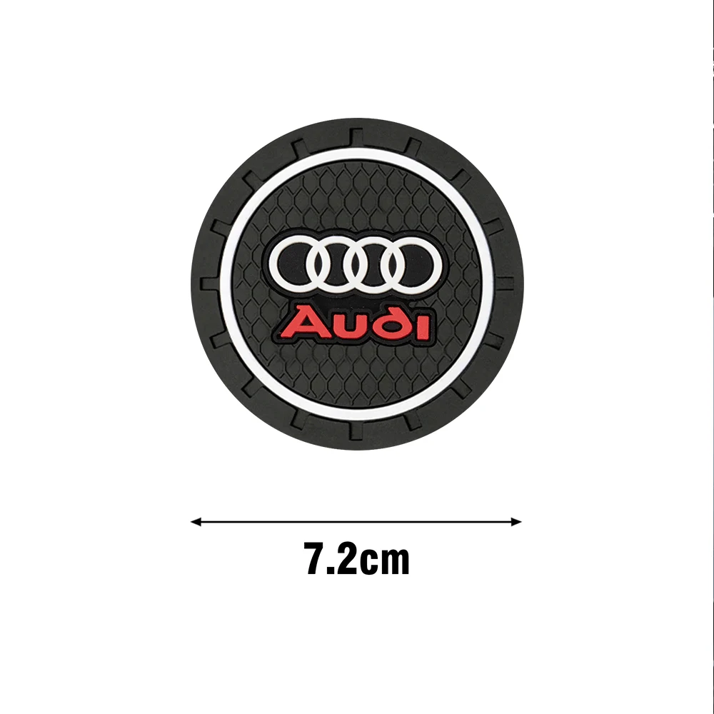 1/2 pz. Tappetino Antiscivolo per Portabicchieri Auto, Accessori Auto per Audi A3 A4 A5 B8 8P 8V B6 A1 A6 C6 Q3 Q5 Q7 C7 A2 A7 - immagine 3