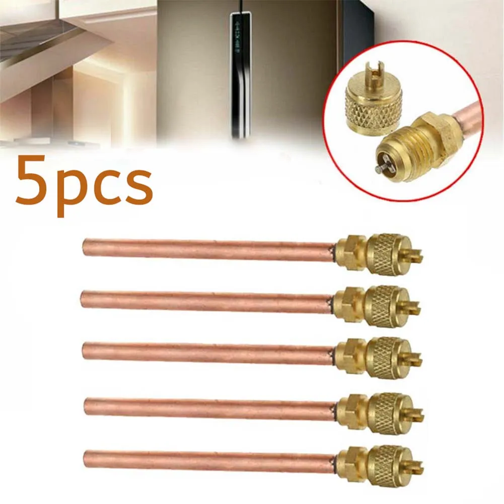 Description Picture 4 of item5Pcs Air Conditioner Refrigeration Access Valves 6mm OD Copper Tube Filling Parts Replacements Refrigerator Parts