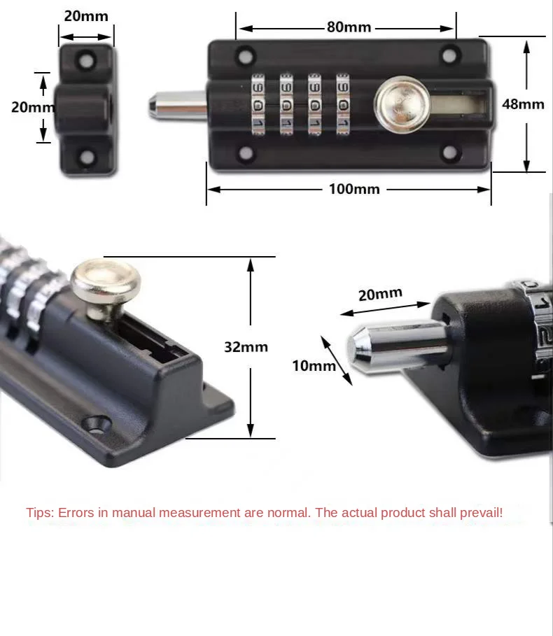 1 Pc Zinc Alloy Password Lock Drawer Latch Door Mortise Anti-theft Padlock Handle Furniture Deadbolt Cabinet Wardrobe Lock