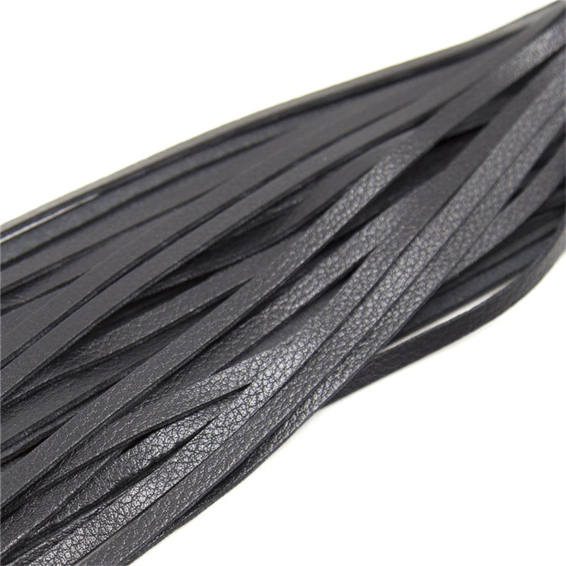 PU Leather Pimp Whip Racing Riding Crop Party Flogger Hand Cuffs Queen Black Horse Riding Whip Equipment 5