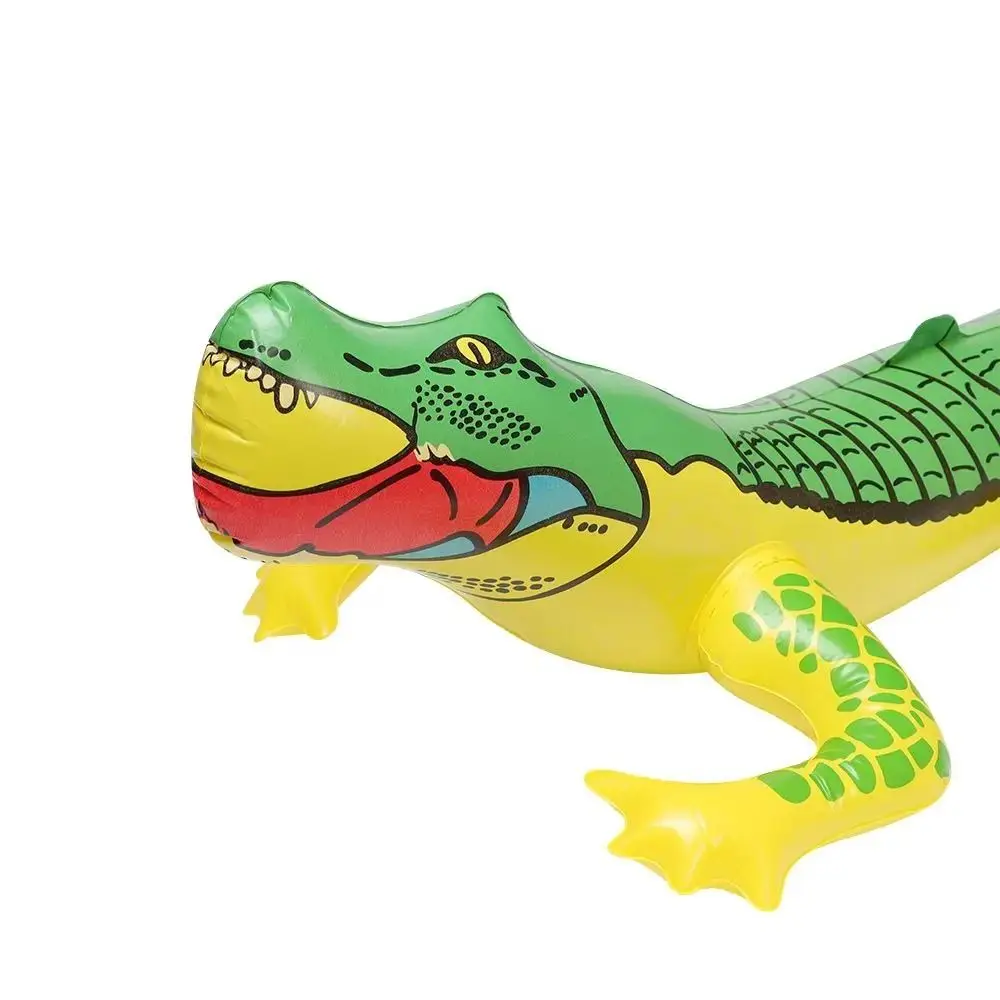 2pcs PVC Inflatable Crocodile Game Alligator Balloon Floating Playing Inflatable Floating Water Toys Funny Double Beats